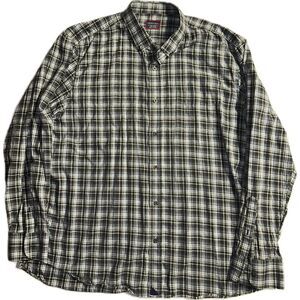 UNTUCKit‎ Blue Black White Plaid Button Up Casual Shirt Men's 3XL Untucked Fit